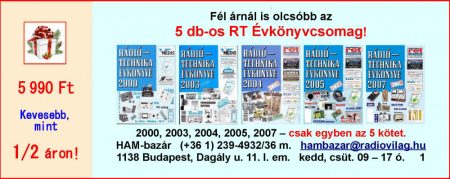 5 db-os Rádiótechnika Évkönyv-csomag